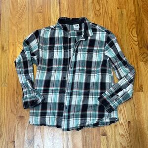 The North Face Black and Green Plaid Men's Shirt
